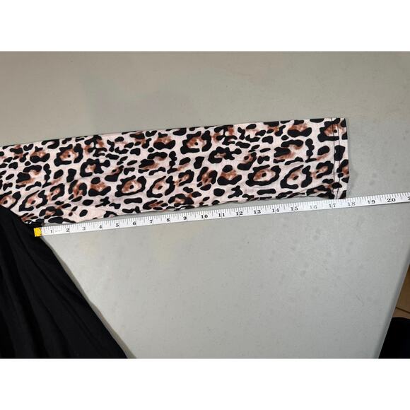 NWT Cupshe Black Leopard Long Sleeve Dress Size Medium Twist Hem Stretchy - Picture 6 of 6
